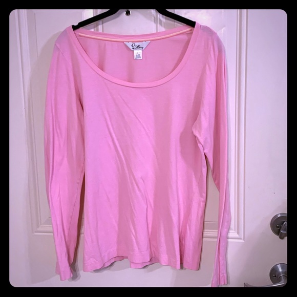 EEUC Pink Lilly Pulitzer Long Sleeve Top L - Picture 1 of 3